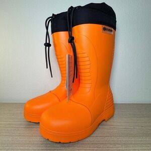 Fubuki Niseko 3.0 Snow Boots Orange Waterproof Fishing Winter Boots Size 8